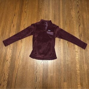 Patagonia Re-Tool Snap T Pullover Fleece Women’s XS Deep Pile Maroon Burgundy